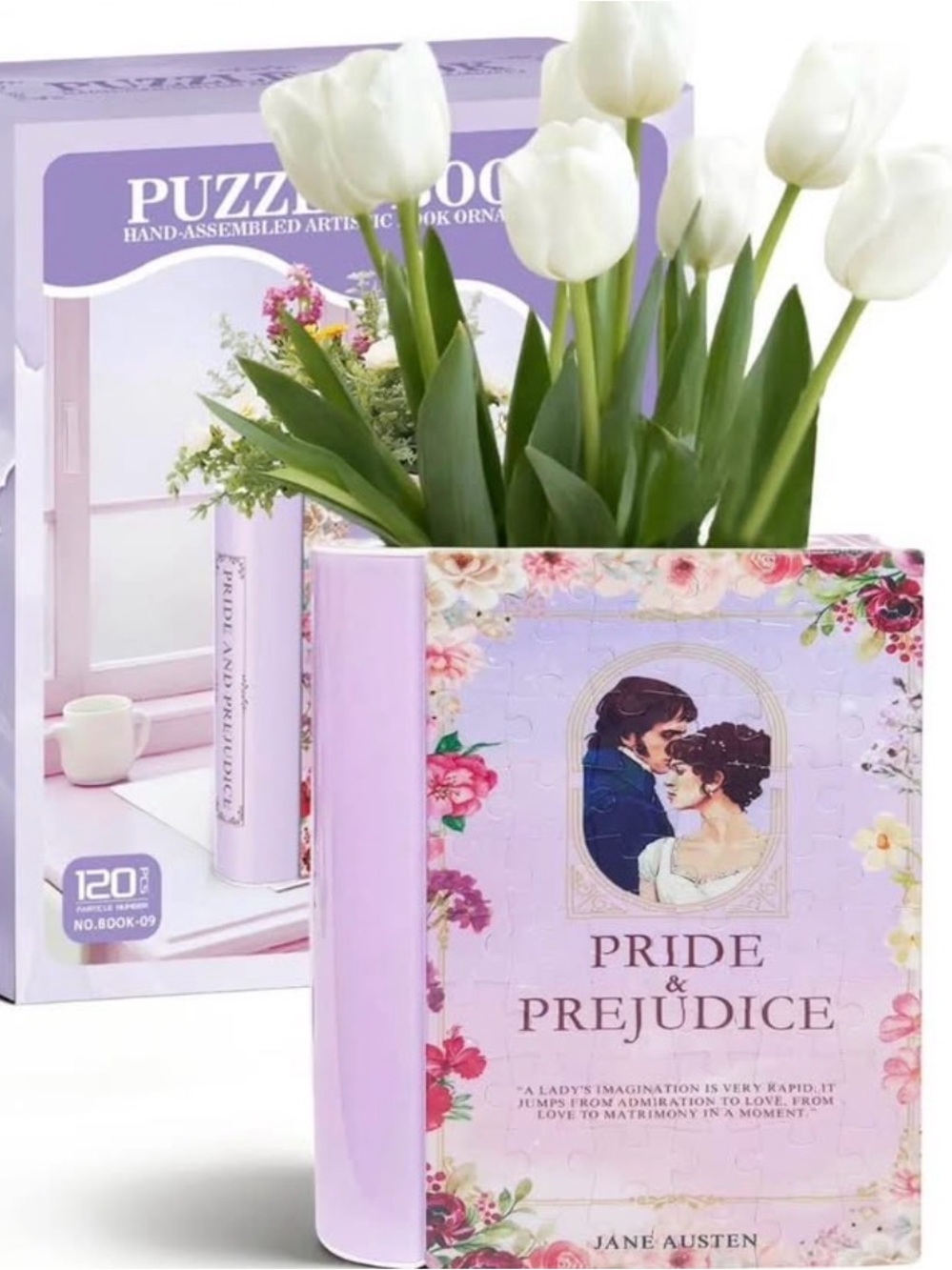 Puzzle book vase